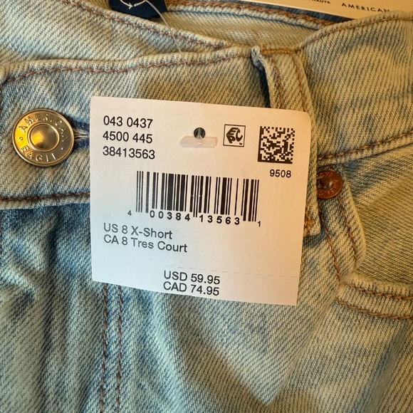 NWT American Eagle High Rise Baggy Straight Jeans - Picture 4 of 7